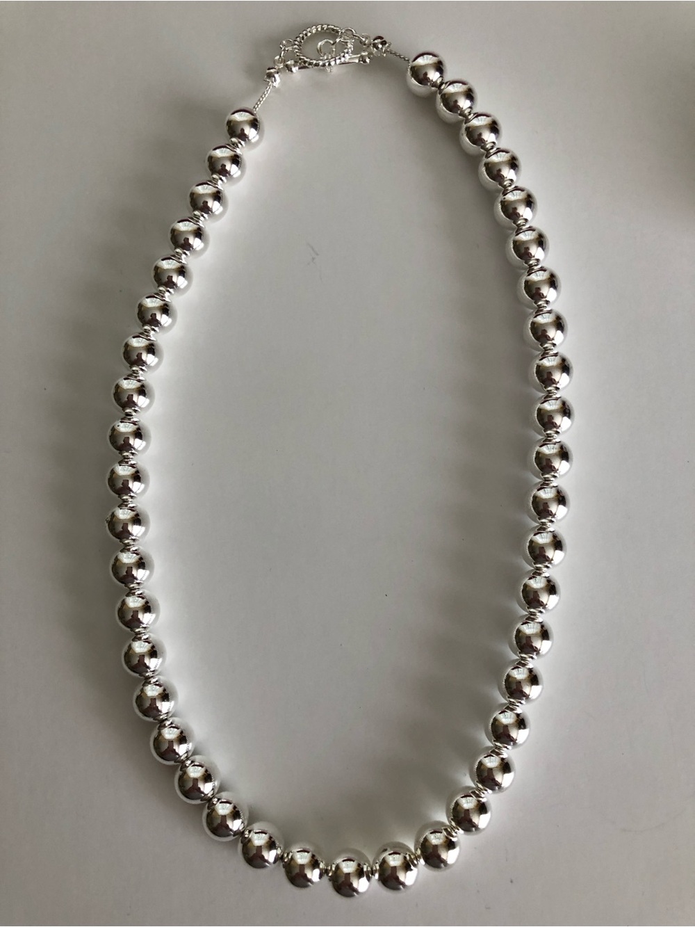 Polished Silver Bead Necklace - Timeless Women’s Jewelry